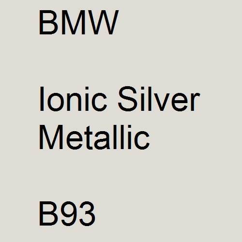 BMW, Ionic Silver Metallic, B93.